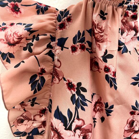 $248 KATE SPADE NWT Pink & Navy Blue Floral Ruffle Blouse Top – Small - Picture 10 of 13